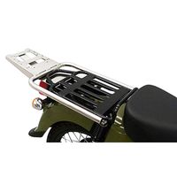 バイク用品【ジャンク品】ロングダブルシート ＆ リアキャリア カブ カスタム アウトスタンディングモーターサイクル｜「B-02FS」 リア