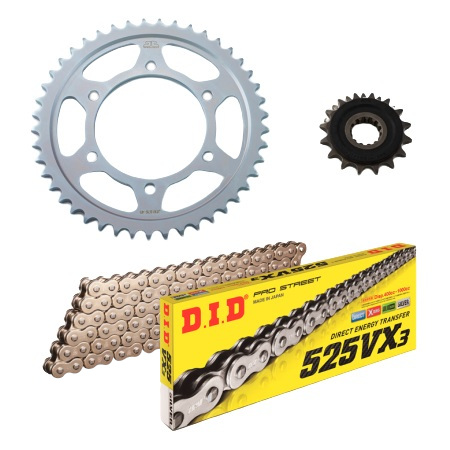 チェーン&前後スプロケット ゴールド 3点交換セット MT-09/トレーサー