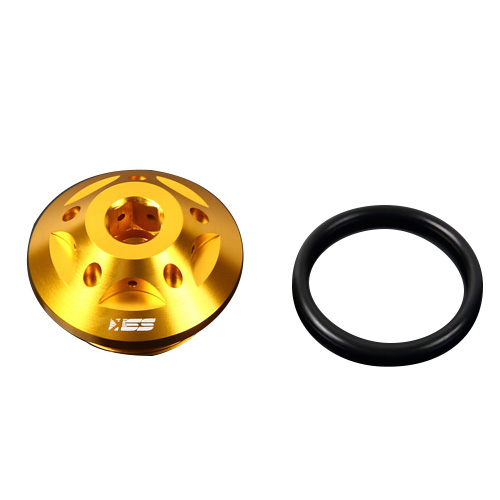 オイルフィラーキャップ M27×P3 ゴールド - バイク