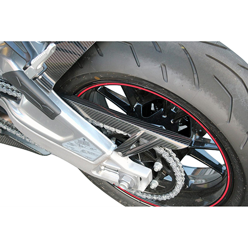 チェーンガード ドライカーボン 平織艶消し - バイク