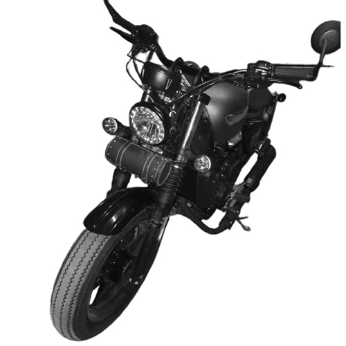 バイク用 クロコダイルレザースタイルツールバッグ ブラック - バイク