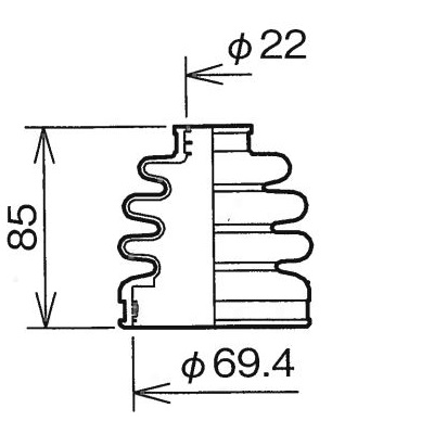 分割式ドライブシャフトブーツキット BAC-TG06R - 自動車