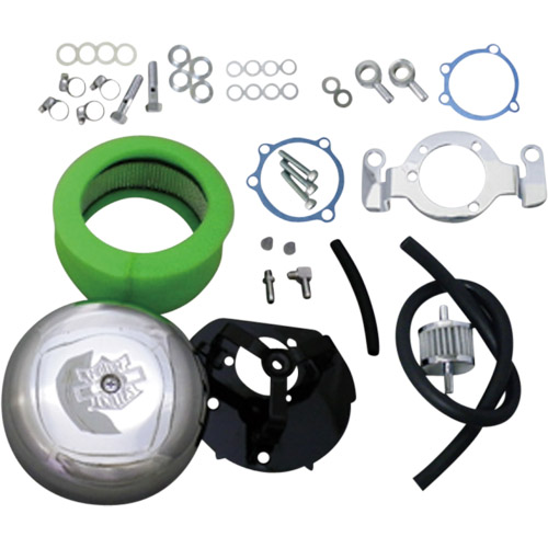 7インチラウンドエアクリーナーセット ブリーザーキット付 EVO