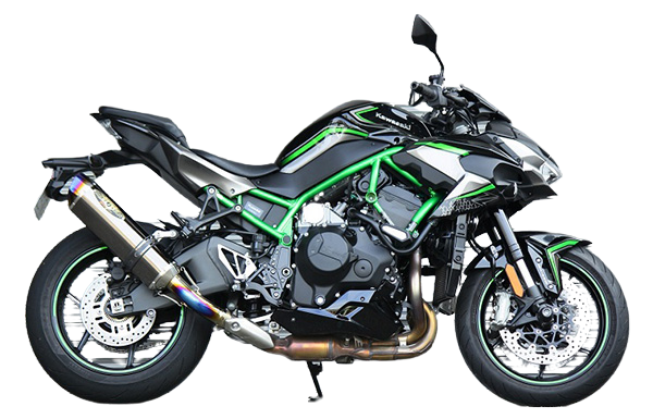 NASSERT Evolution TypeII スリップオンマフラー Z H2 クリアチタン