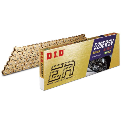レース用チェーン ERシリーズ 520ERSV-78L ZJ(カシメ) ゴールド - バイク