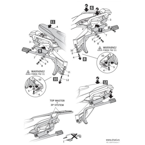 3Pシステムフィッティングキット X-ADV(21-25) - バイク