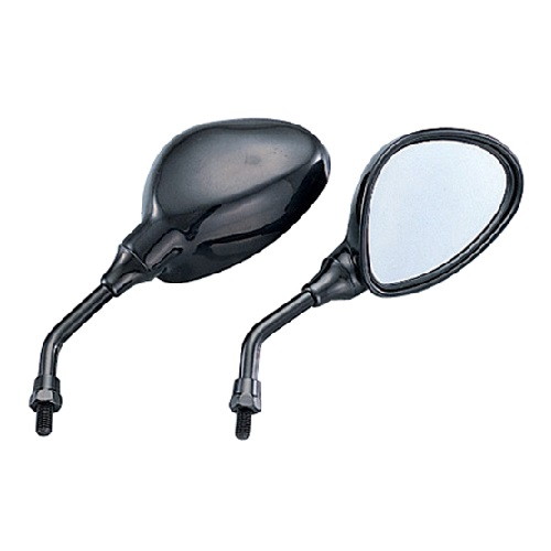 スマートミニミラーセット 逆ネジ 675-0800121 ブラック - バイク