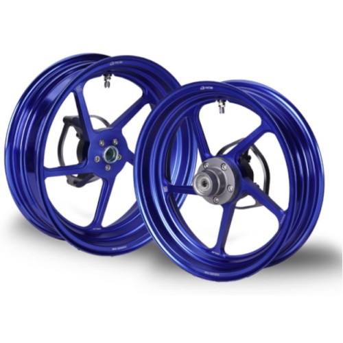 鍛造ホイール前後セット FG506 ブルー NMAX125/155 - バイク