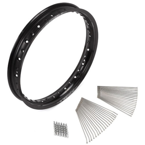 リムセット(インチコンバージョン) フロント リム/BLK ニップル/SIL