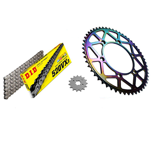 XAM&DID ドライブチェーン&前後スプロケットキット(タフライトスチール