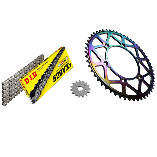 XAM&DID ドライブチェーン&前後スプロケットキット(タフライトスチール