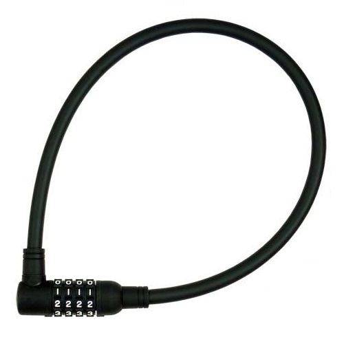 ダイヤルワイヤー錠60L φ12mm 4桁可変式 ブラック - 自転車