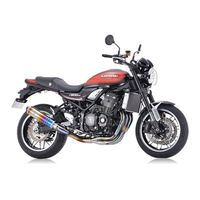 スラッシュメガホンマフラー ブラック Z900RS/CAFE(18-22) - バイク
