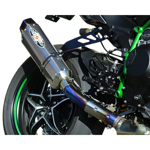 な　　Lサイズ　2セット NASSERT Evolution TypeII スリップオン TI/BL Ninja H2 CARBON(19