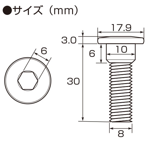 ローターボルト(スチール)5本セット - バイク