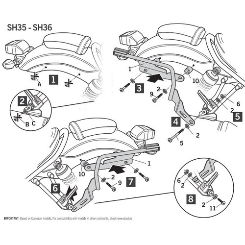 セット品】SH23 サイドケース+フィッティングキット レブル250/500(17