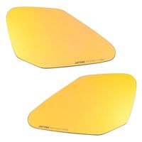 貼り付けタイプミラー ハイビジ HONDA3 ゴールド - バイク