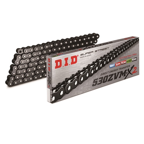 ZVM-X2シリーズチェーン 530ZVM-X2-128L ZJ(カシメ) ブラック - バイク