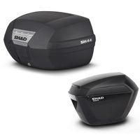 セット品】SH44 トップケース 無塗装ブラック バックレスト セット