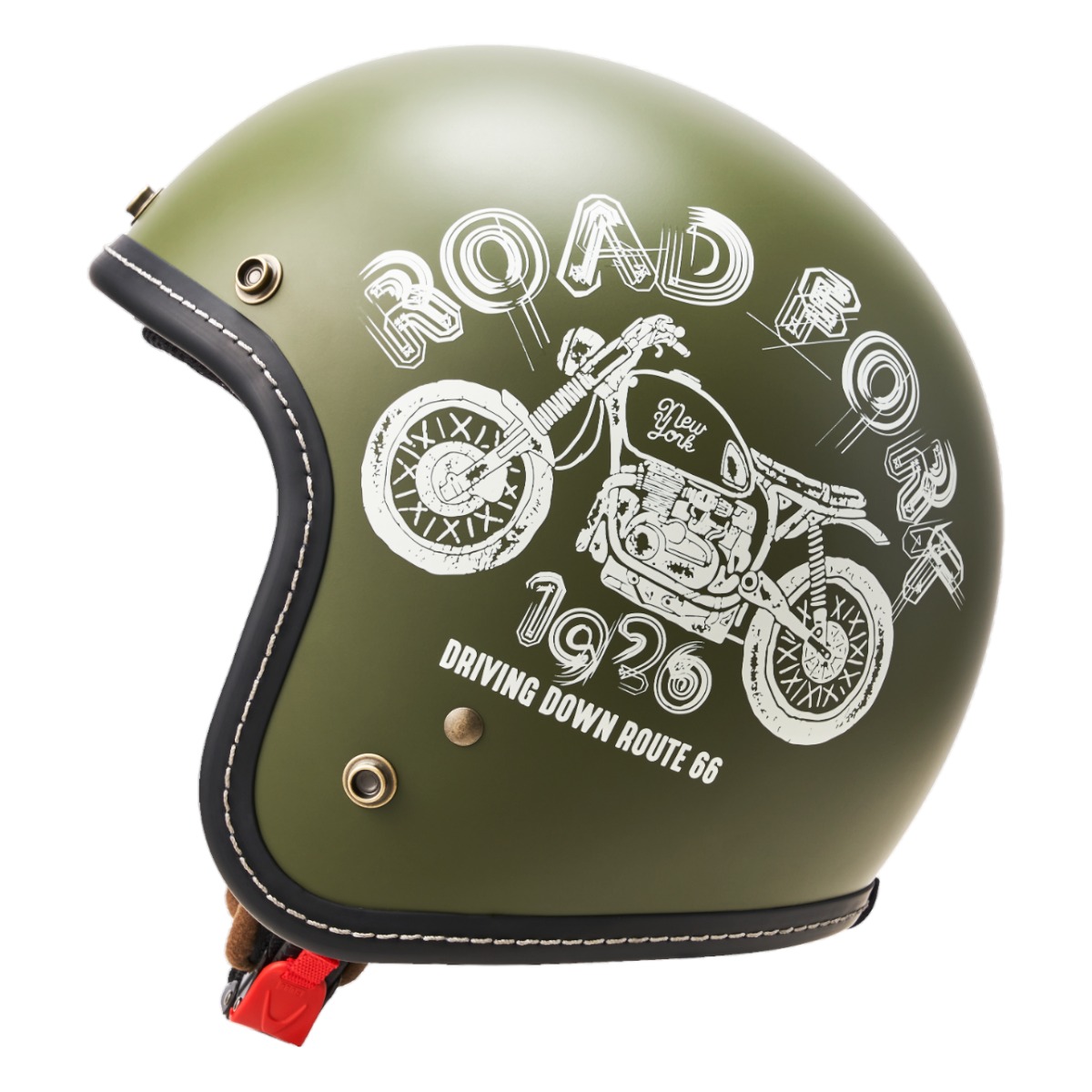オープンジェットヘルメット MCJ5 ROAD FORK マットオリーブ M - バイク