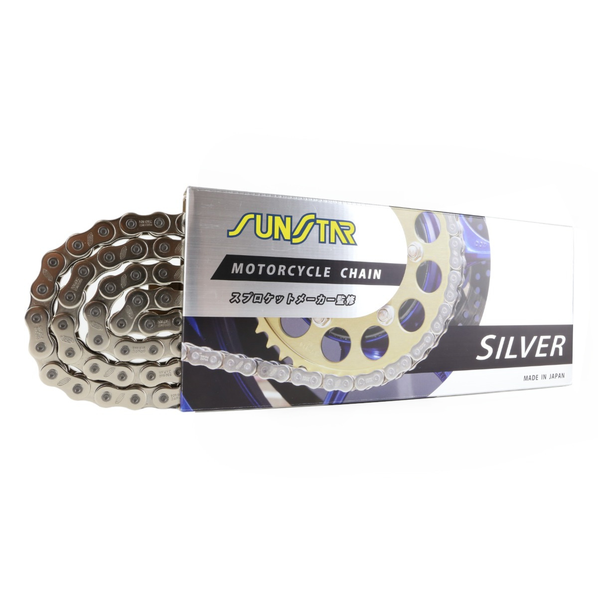 モーターサイクルチェーン 525-100L シルバー - バイク