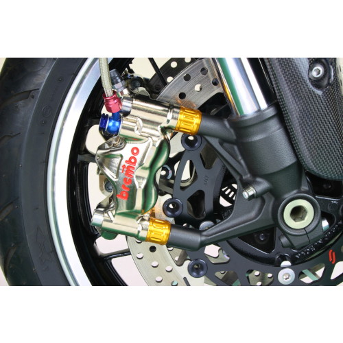 ＰＭ　Ｆブレーキャリパー左　11.5ディスク用　ポリッシュ キャリパーアダプターT20 ブレンボキャリパー&320mmディスクローター用