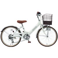 直送】24型 子供用自転車 6段変速 前カゴ・ライト・後輪錠付き