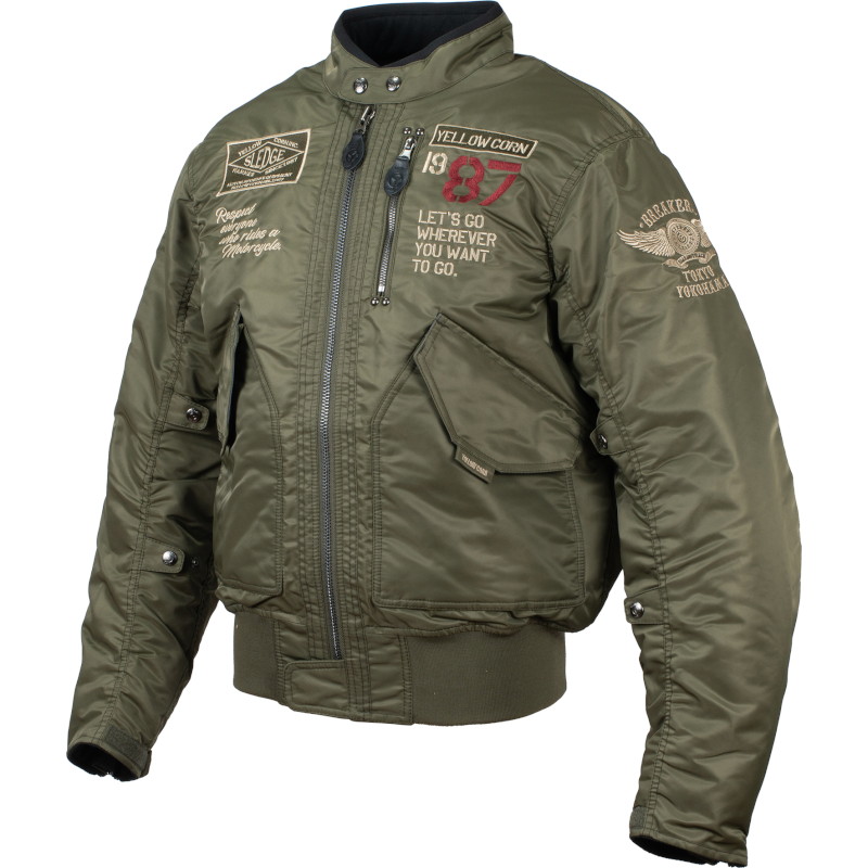 YB-3322 カーキ 3Lサイズ ウインタージャケット セミロング丈 YB-3302 ウィンタージャケット カーキ LL - バイク