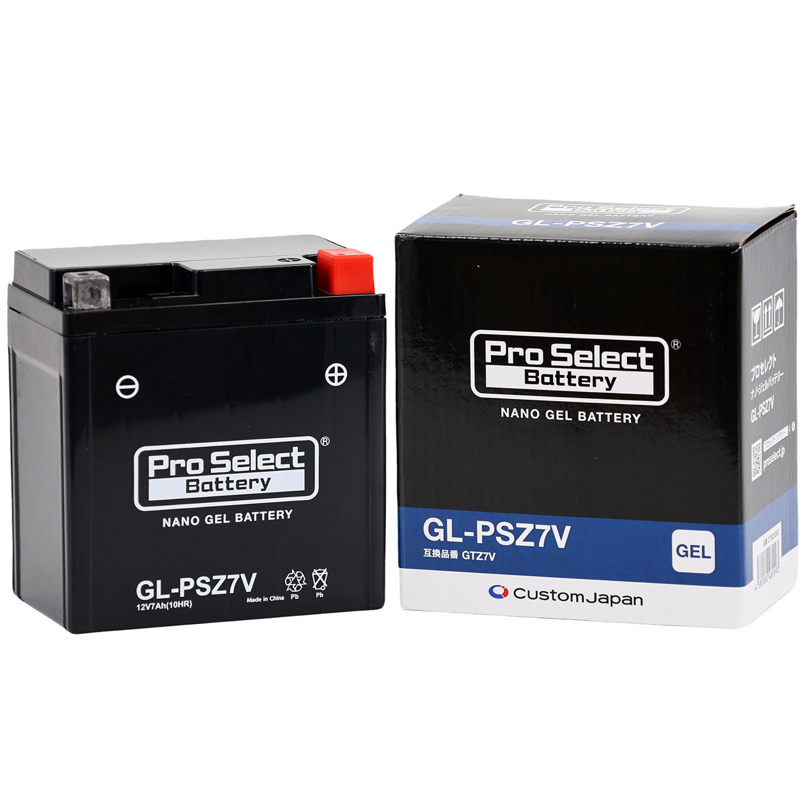 GL-PSZ7V ナノ・ジェルバッテリー(YTZ7V互換)(ジェルタイプ 液入充電済