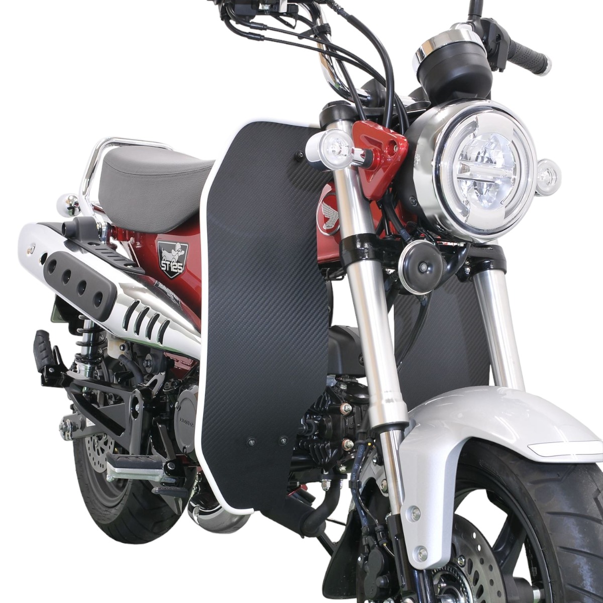 DAX-02-W ダックス125(JB04) AFレッグ風防 モール色ホワイト - バイク