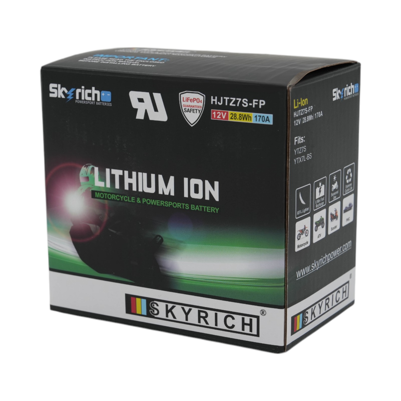 HJTZ7S-FP リチウムイオンバッテリー (YTX7L-BS、YTZ7S 互換) - バイク