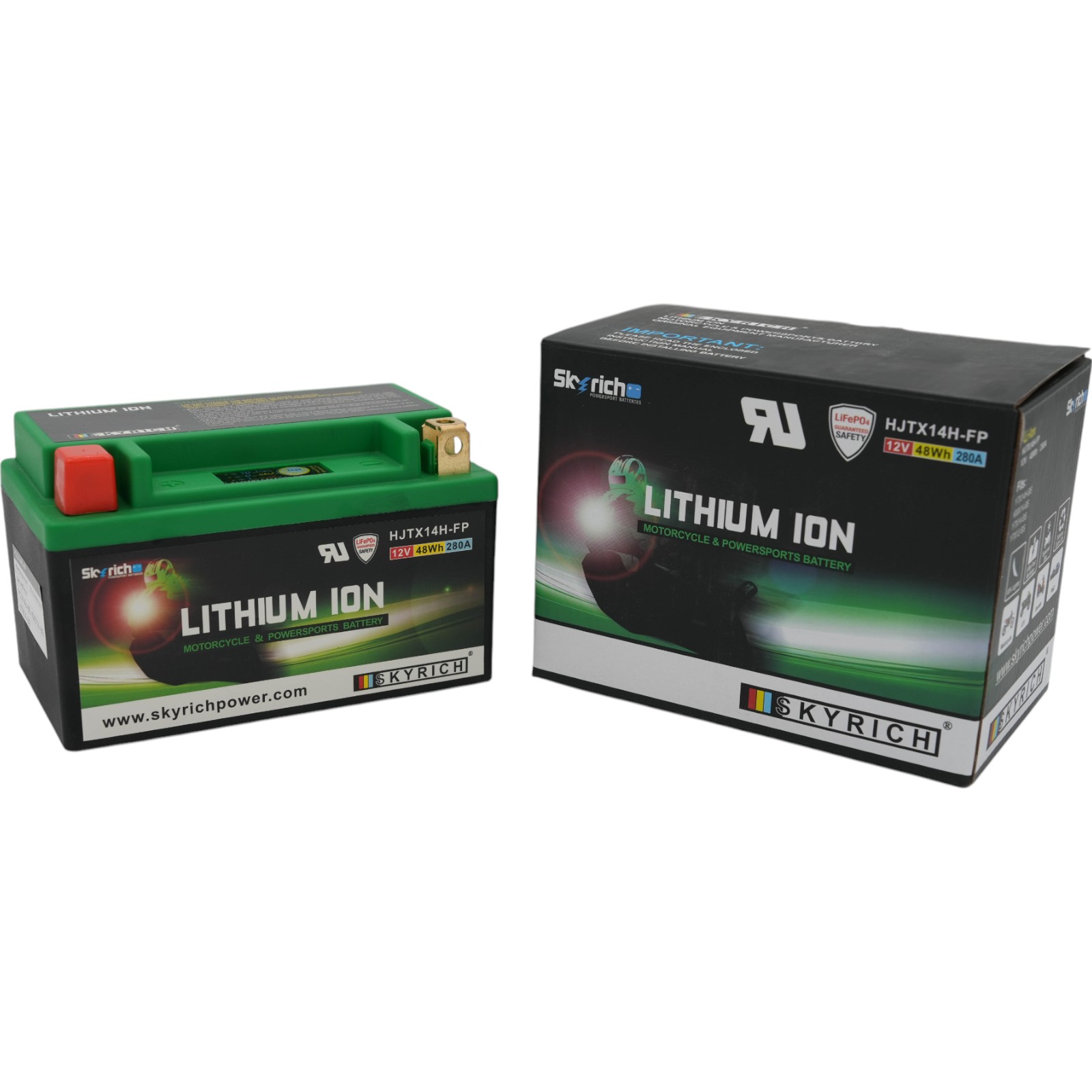 HJTX14H-FP リチウムイオンバッテリー (YTX12-BS、YTX14-BS 互換) - バイク