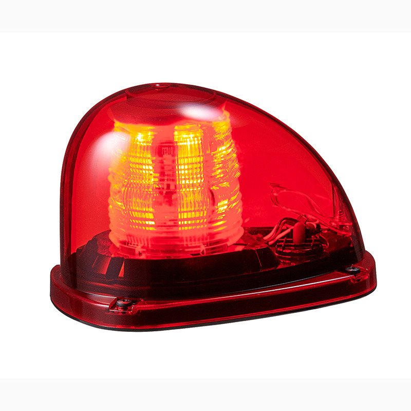 流線型回転灯 ボルト取付 12V/24V 赤 - 整備用品