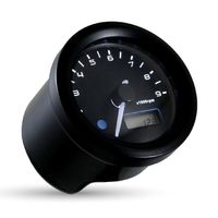 電気式タコメーター Φ60 表示9000rpm ブラックボディ/ホワイト LED