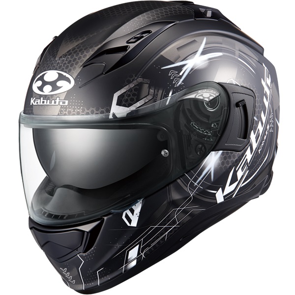 ヘルメット Kabuto KAMUI3 ESTELAフラットブラック/グレー KAMUI 3(カムイ3) ESTELLA フラットブラックグレー XL - バイク