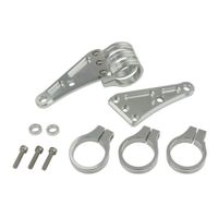 マシンドロングヘッドライトステー サークル 3クランプ 39mm シルバー