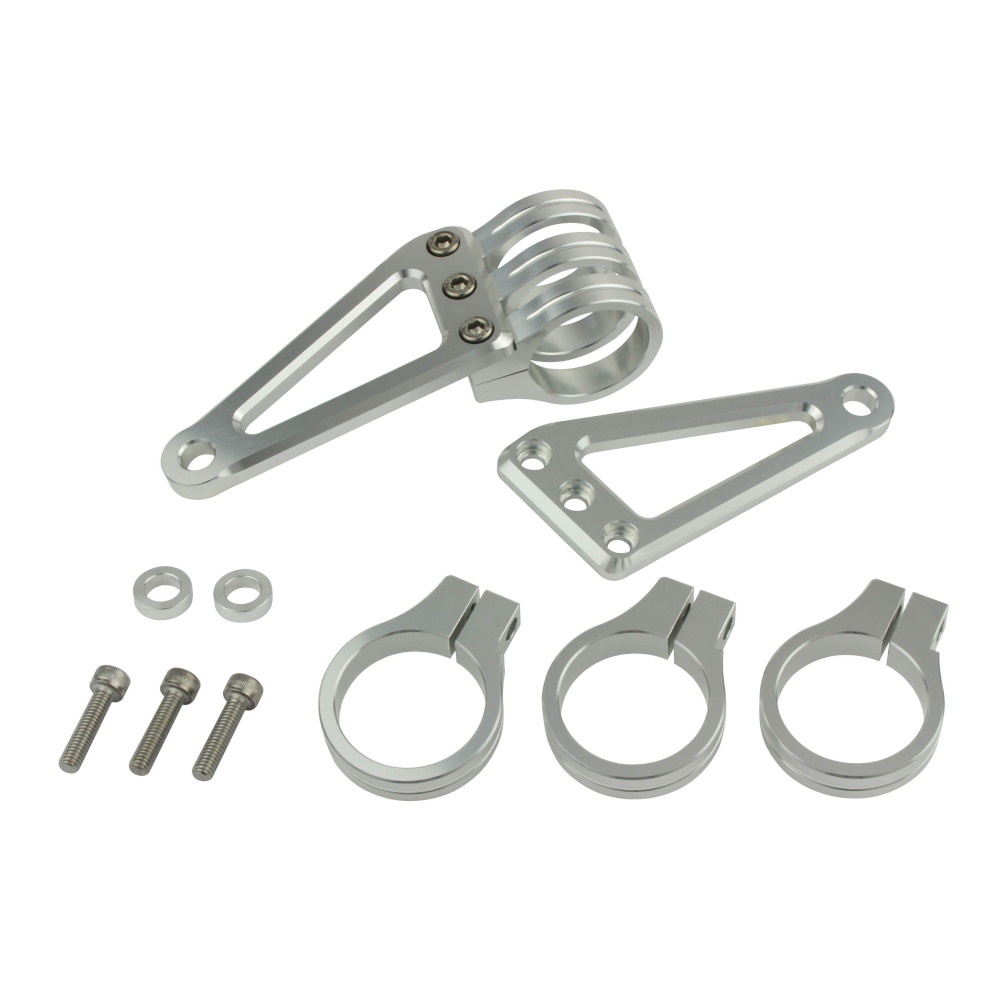 マシンドホリゾン ロングヘッドライトステー 3クランプ 39mm シルバー