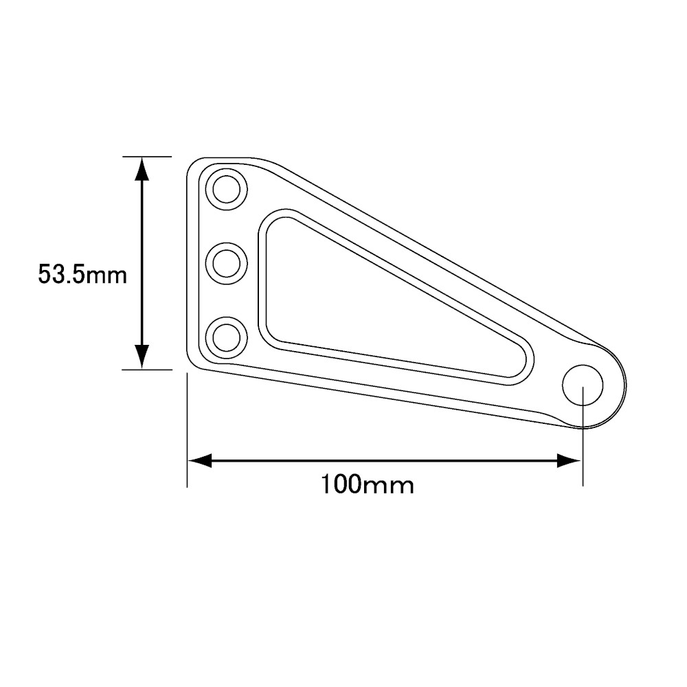 マシンドホリゾン ロングヘッドライトステー 3クランプ 39mm シルバー
