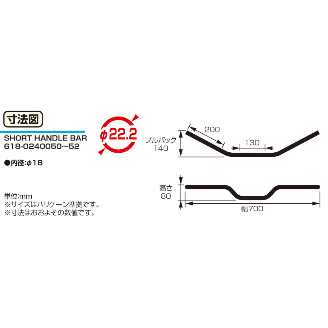 ショートハンドルセット (A) XSR125 - バイク