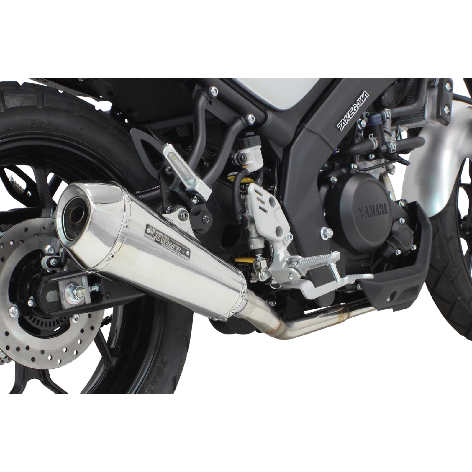 XSR125 RE46J タケガワ テーパーコーン フルエキ マフラー テーパーコーンマフラー XSR125 - バイク