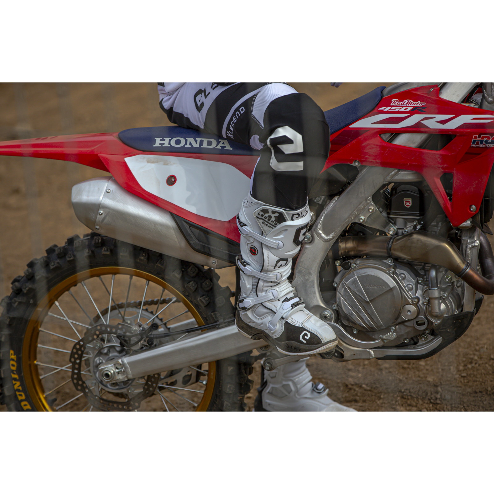 X レジェンド オフロードブーツ ホワイト 26.5cm - バイク