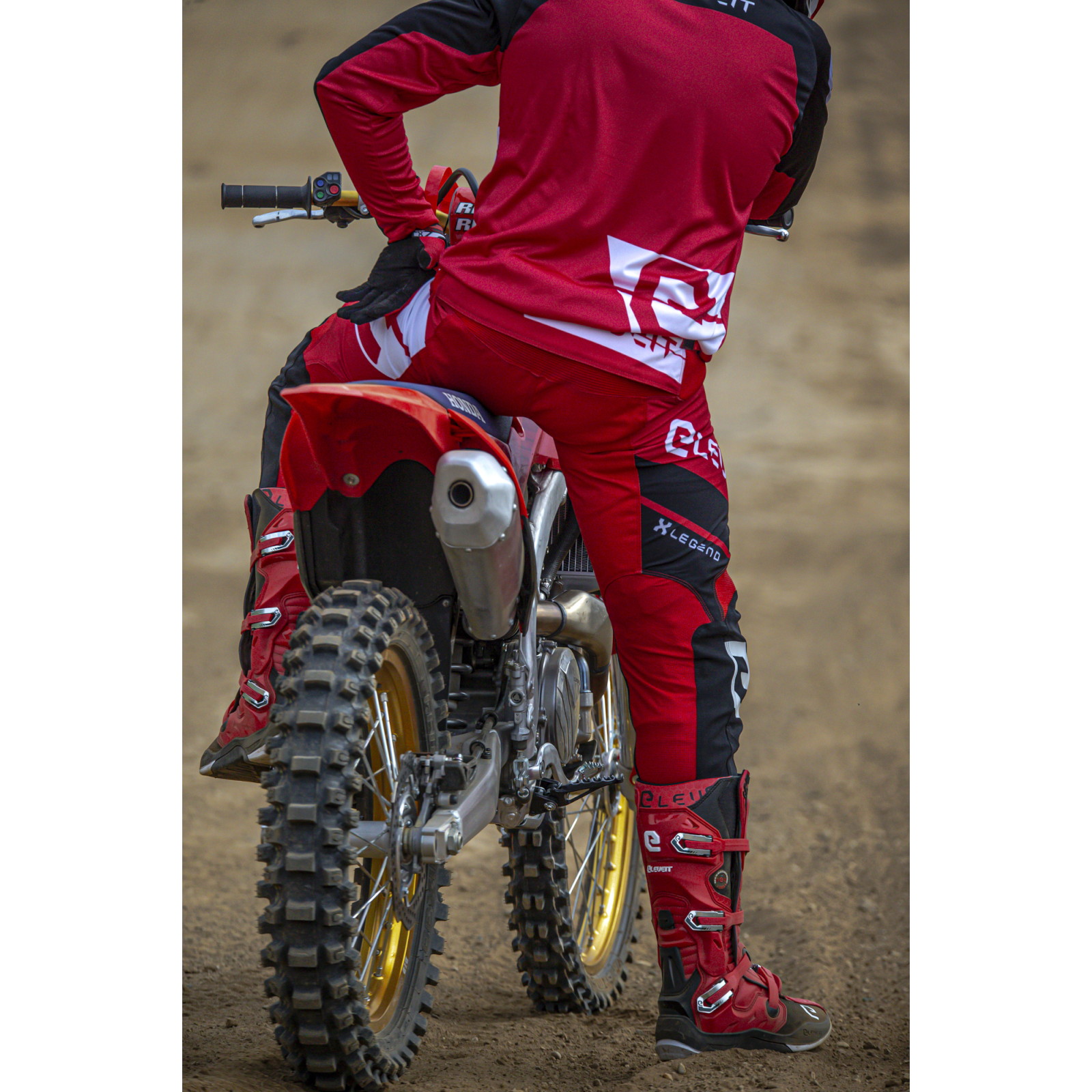 X レジェンド オフロードブーツ レッド 26.0cm - バイク