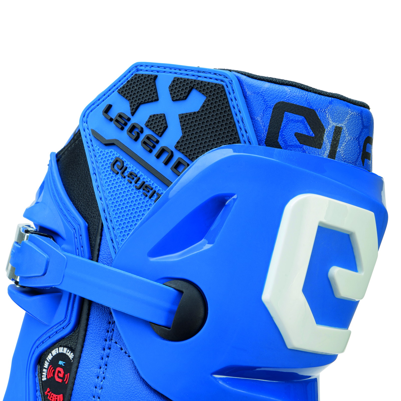 X レジェンド オフロードブーツ ブルー 25.5cm - バイク