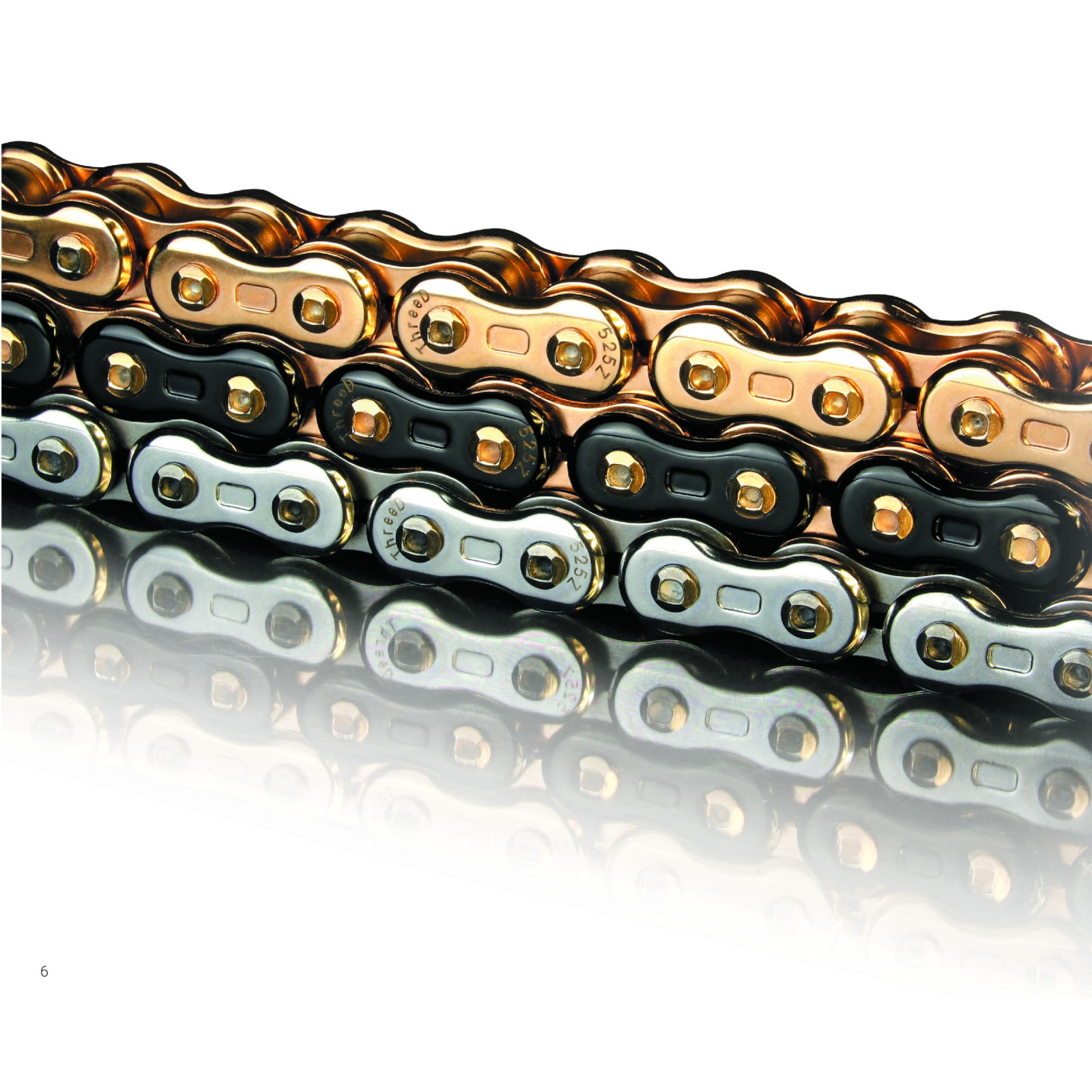 ThreeD Zシリーズ 525Z-132L ゴールド MLJ(カシメジョイント) - バイク