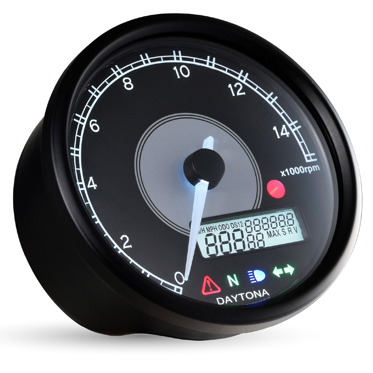 VELONA 電気式タコ&スピードメーター Φ80 15000rpm ホワイトLED - バイク