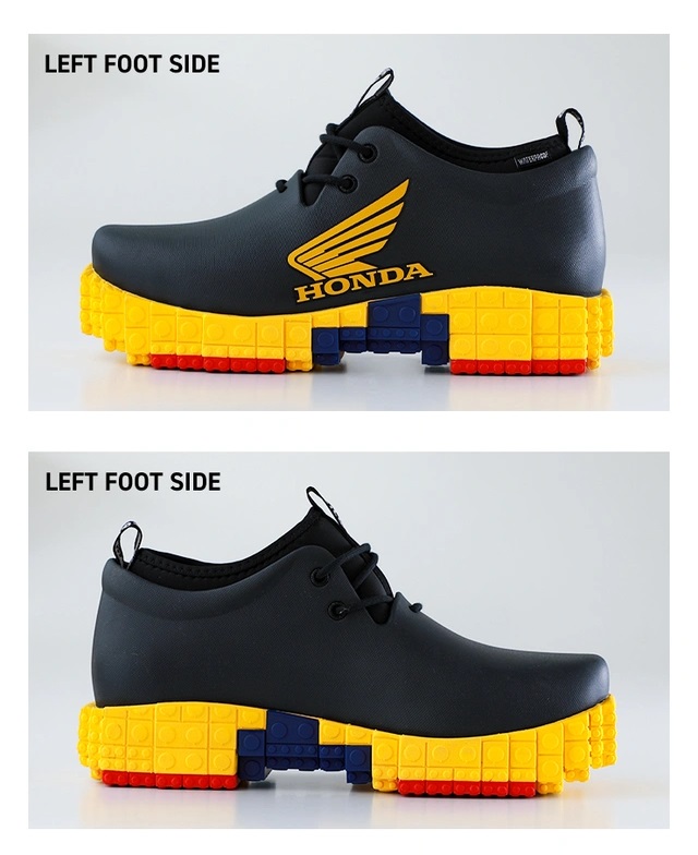 Honda 防水コーヒーブロックスニーカー ブラック/サフラン 29.5cm - バイク