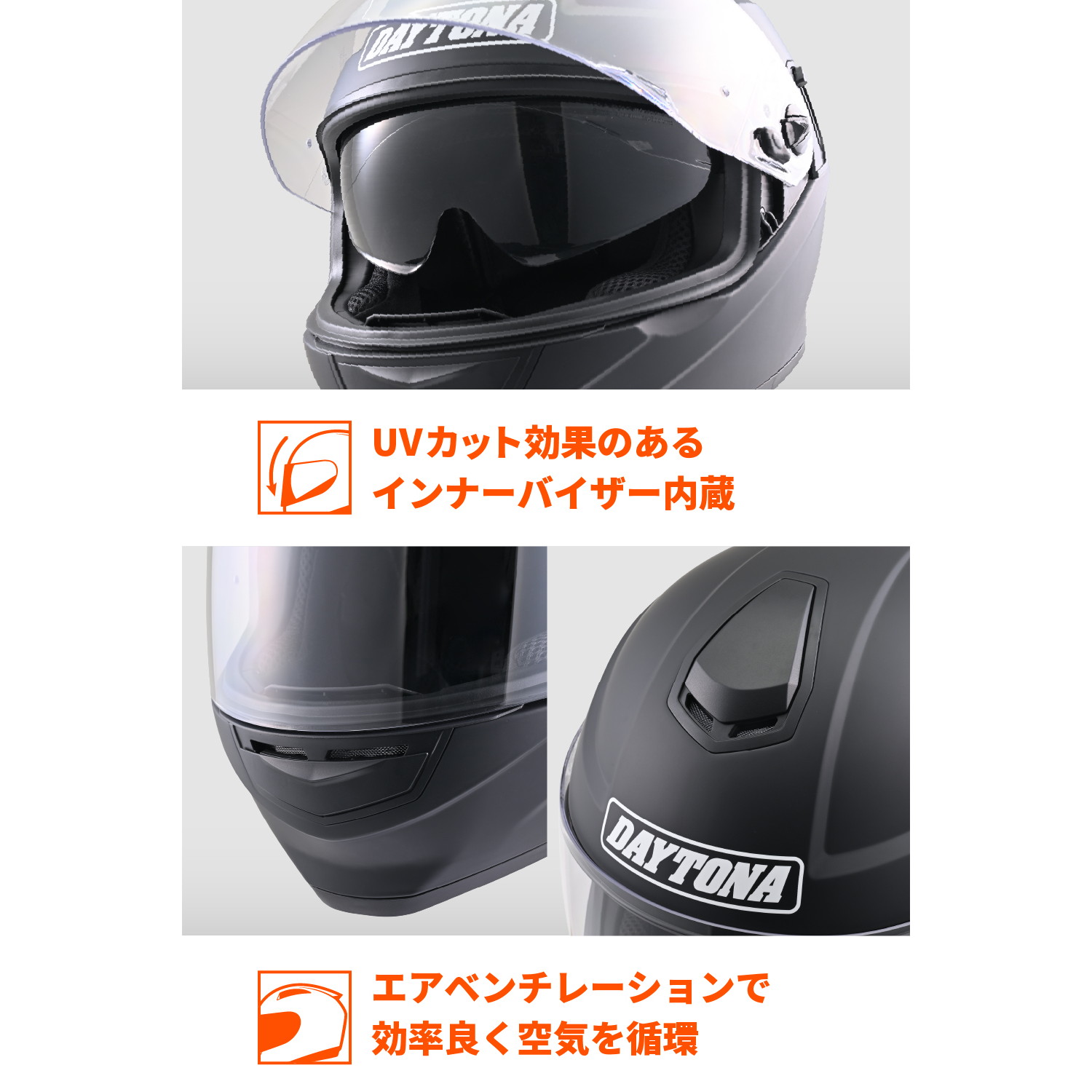 DN002CP フルフェイスヘルメット マットブラック M - バイク