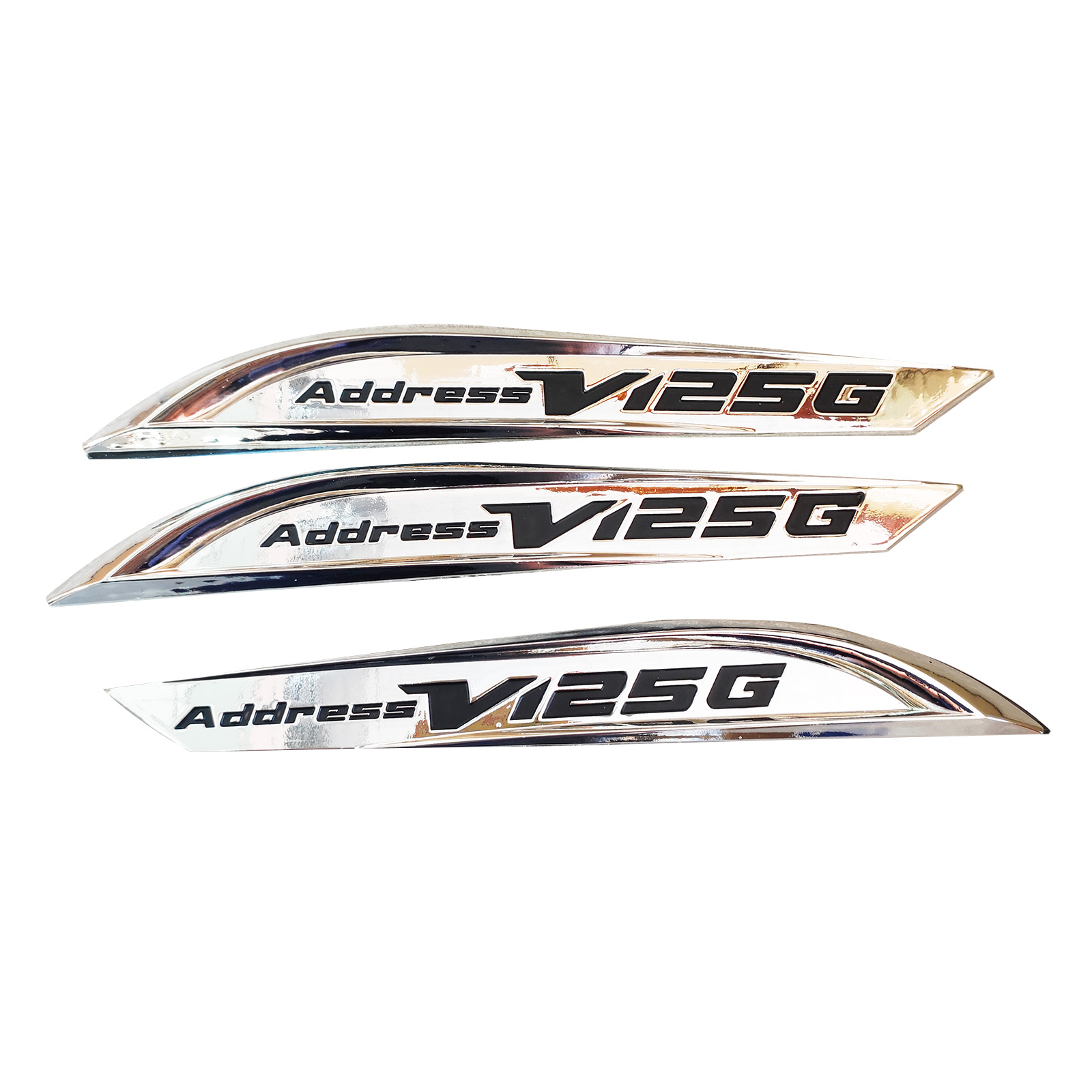 エンブレム3点セット シルバー アドレスV125 - バイク