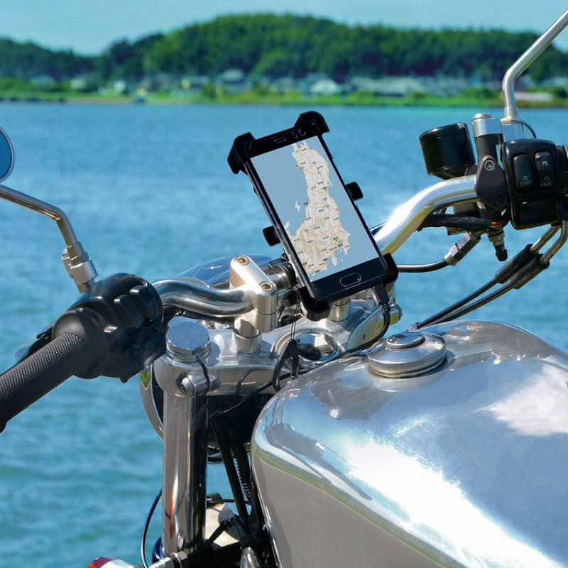 KS-277A バイク&自転車用スマホホルダー ブラック - バイク