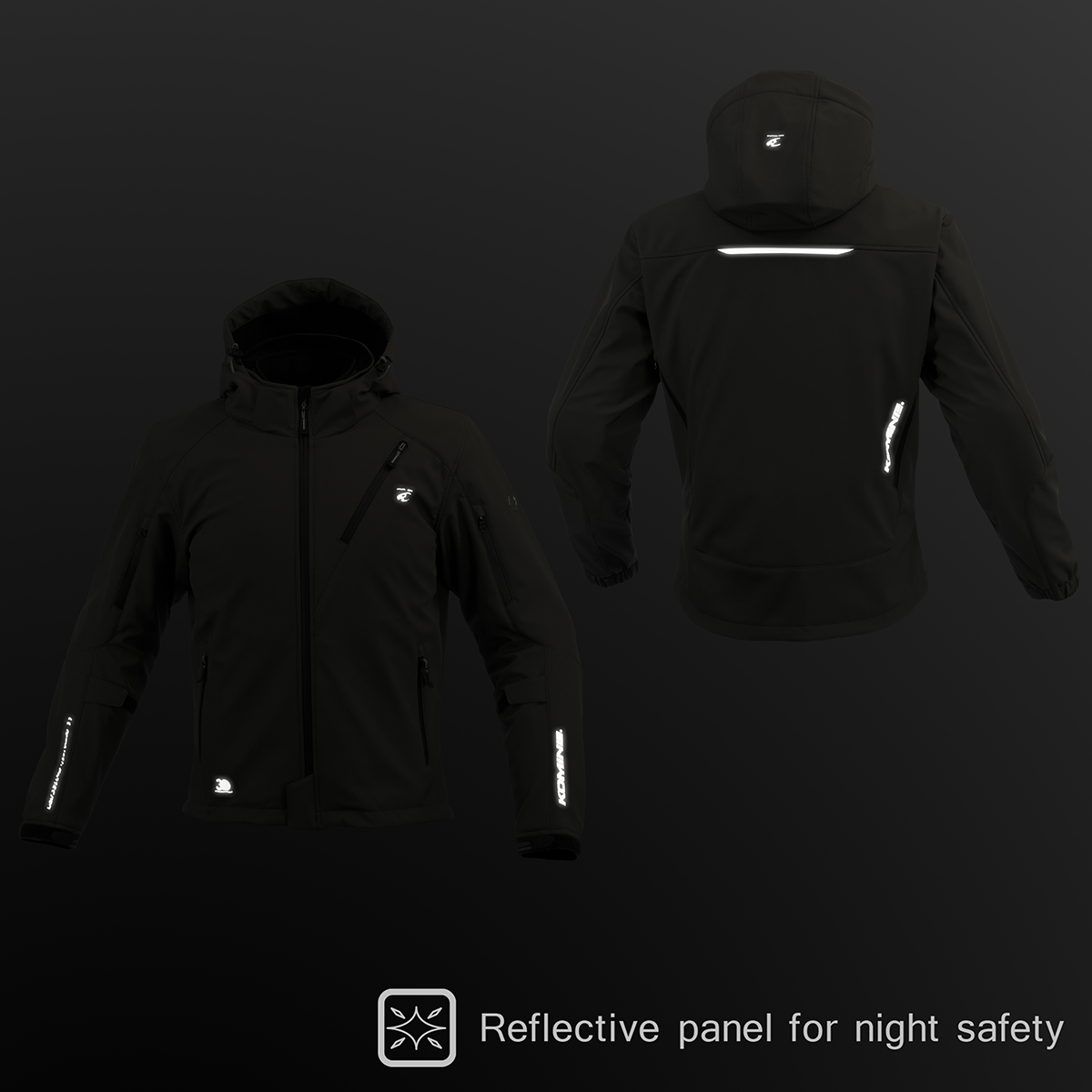 JK-5792 プロテクトソフトシェルウィンターパーカ IFU ネオブラック L